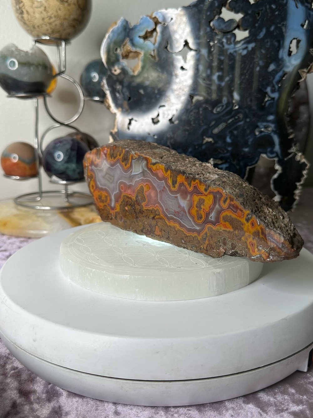 Moroccan agate slice MAS05 - Picture 4 of 6